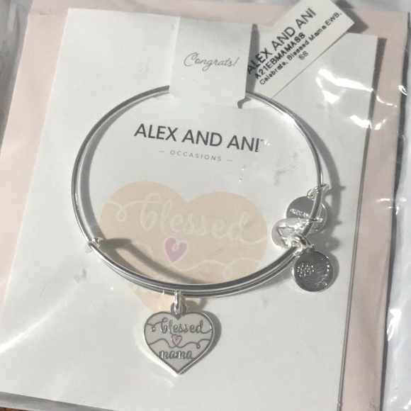 Alex and Ani Blessed Mama Charm Bangle - Picture 7 of 9